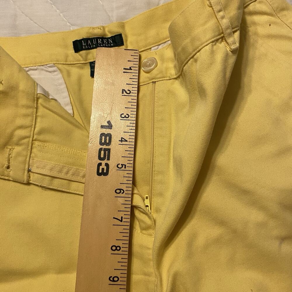 Lauren Ralph Lauren Chino Shorts Women’s Size 12 Yellow Denim 100% Cotton - Picture 6 of 16